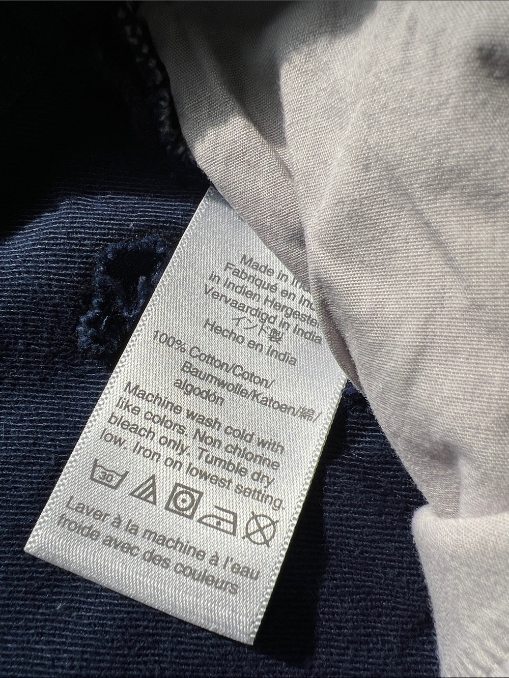 J. Crew Exposed Button-Fly Navy Blue Cotton Cropped Wide-Leg Trousers Size 30 - Picture 5 of 7